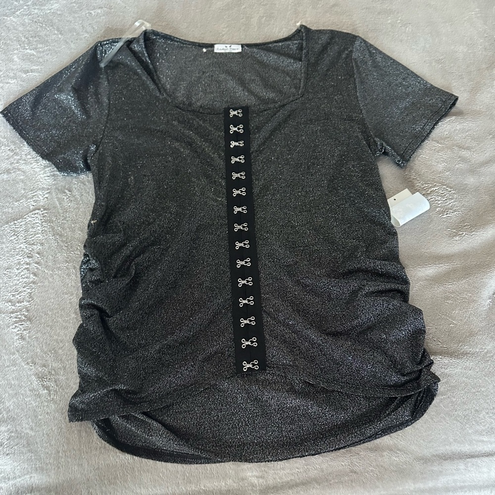 Elegant Black Women's Top nwt